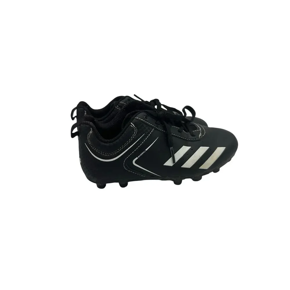 ADIDAS Rundown Kids’ Black 3-stripe Soccer Cleats, Size 13K